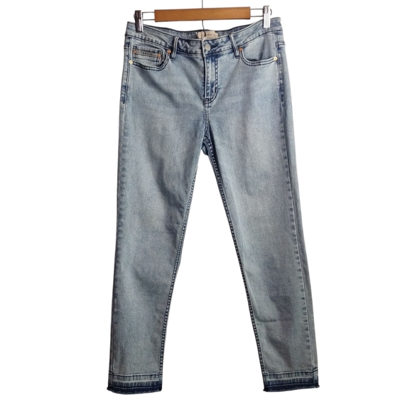 Calvin Klein Denim - Calvin Klein Skinny Jeans Women's Blue Ankle Skinny Stretch Raw Hem Size 10